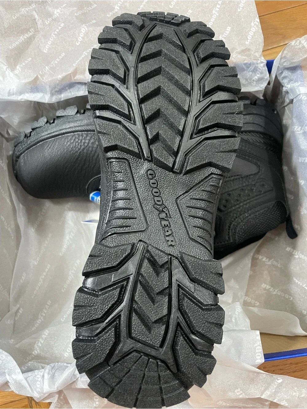 Men's Black Safety Work Boots - Lace-Up Ankle Support